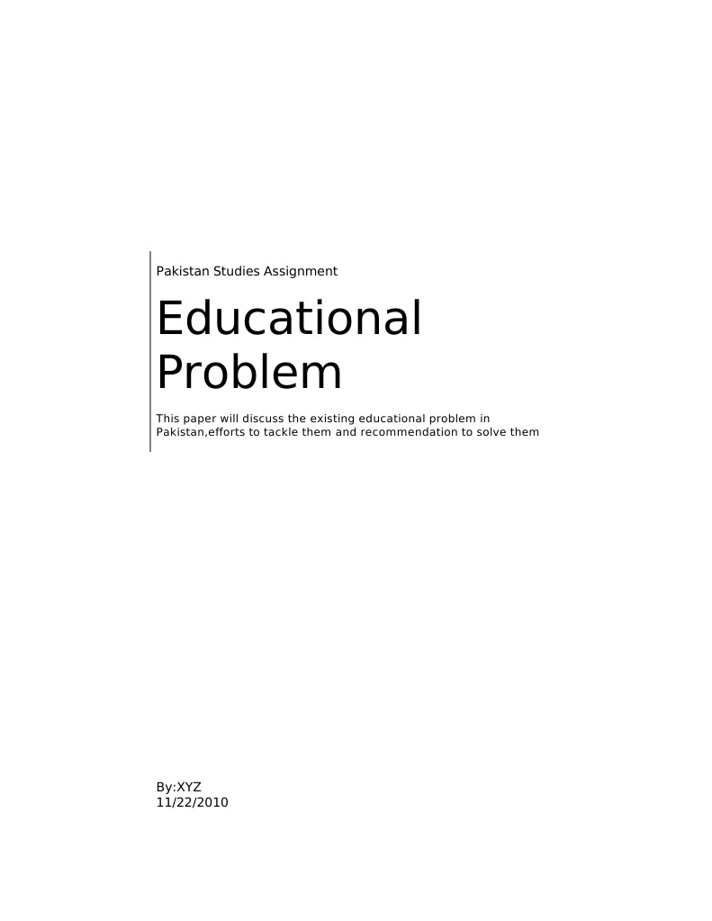 Educational Challenges in Pakistan | PDF | Pakistan | Literacy