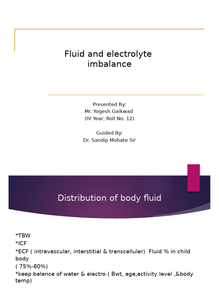 Pediatric Fluid and Electrolyte Management | PDF | Saline (Medicine ...