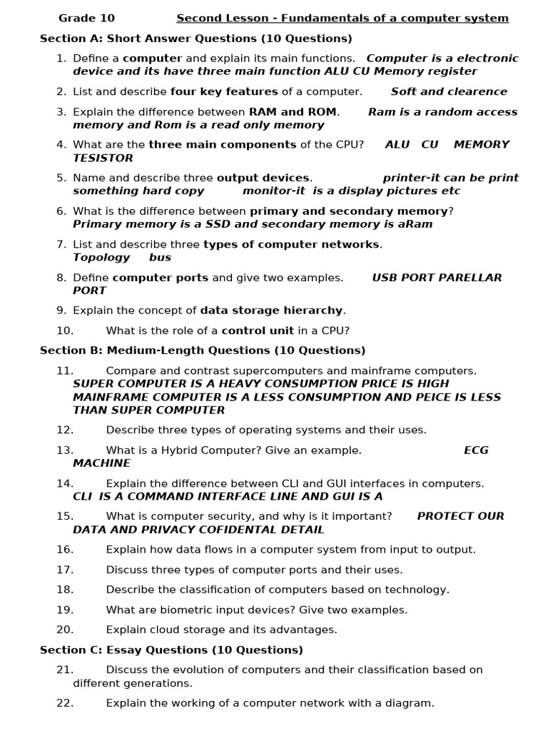 Second Lesson Structured | PDF | Computer Data Storage | Random Access ...