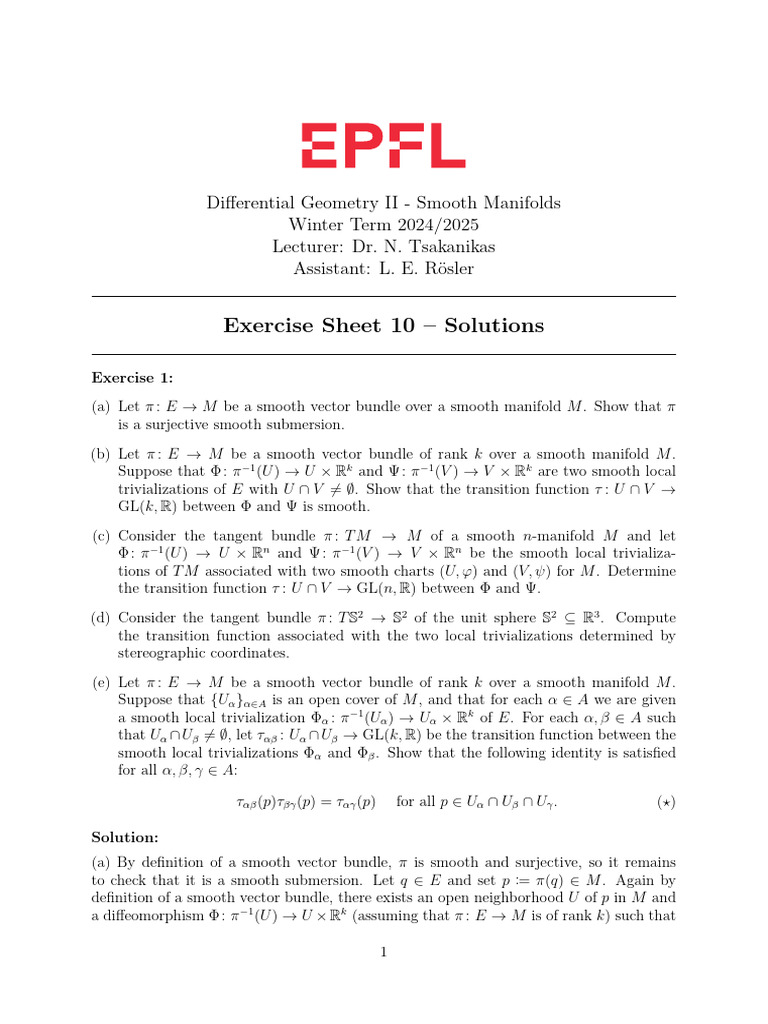 Vector Bundles and Transition Functions | PDF | Mathematical Objects ...