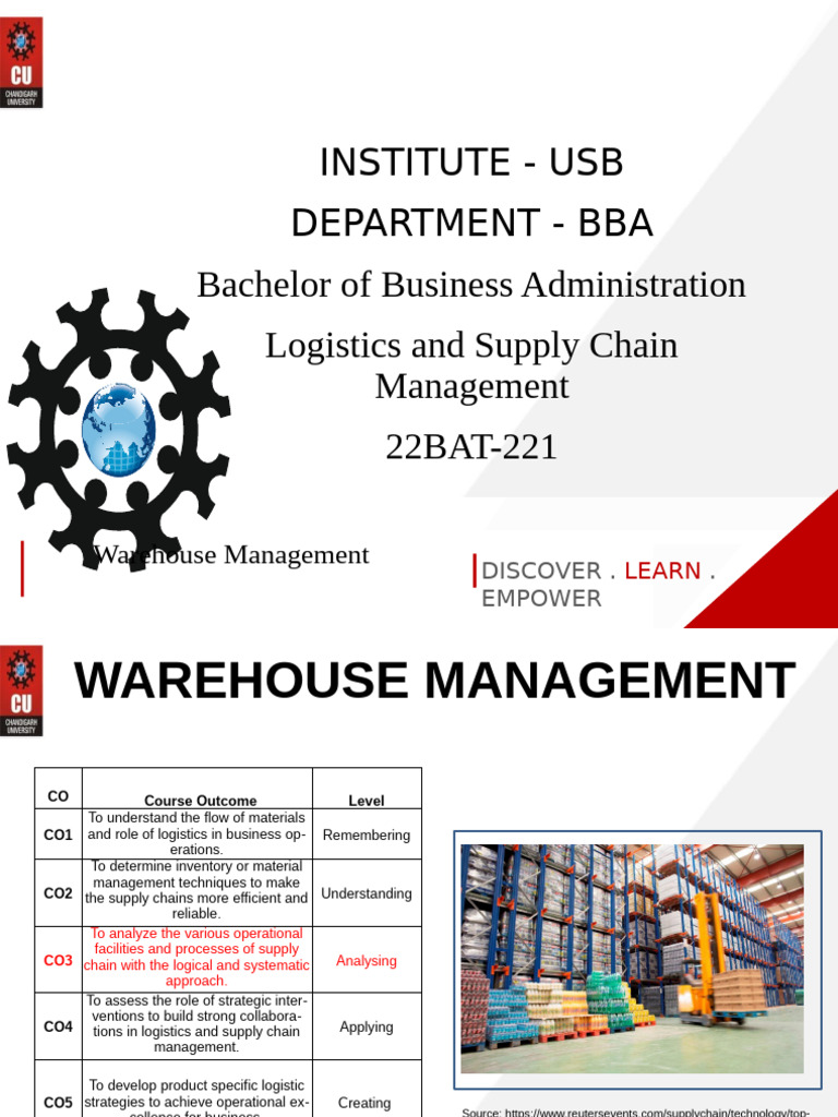 2 3 1 Warehouse Management 1 Pdf Warehouse Logistics