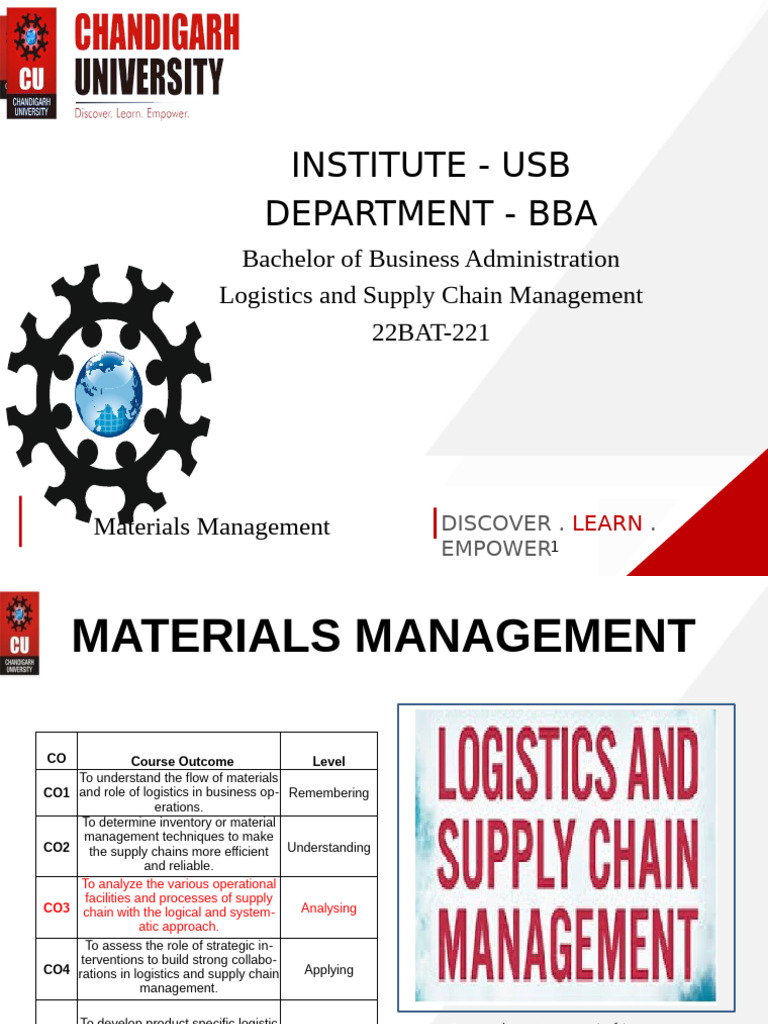 2.1.4materials Management | PDF | Logistics | Supply Chain Management