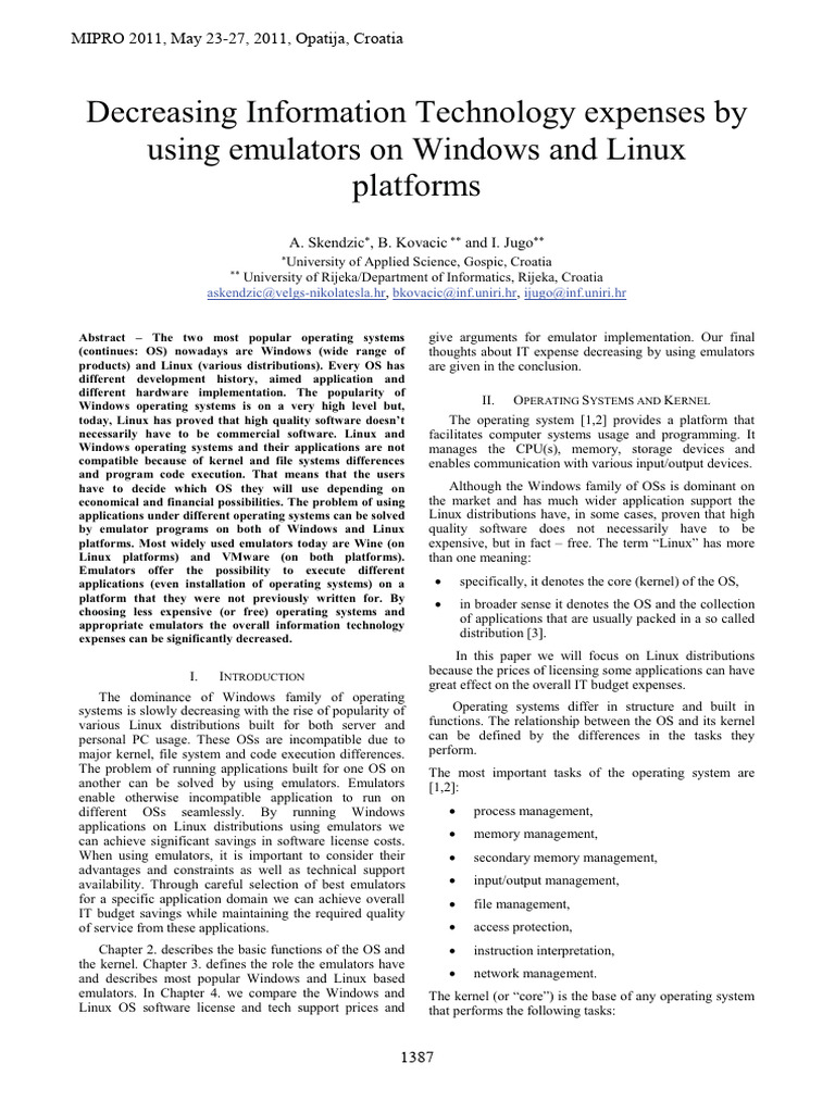 Cut IT Costs with Emulators on Windows/Linux | PDF | Operating System ...