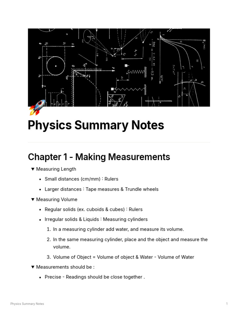Physics Measurement and Motion Guide | PDF | Buoyancy | Force