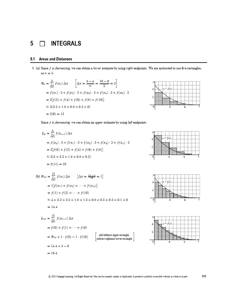 Chapter 5 Integrals | PDF | Summation | Area
