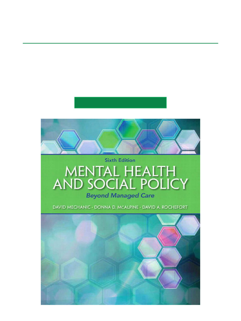 Mental Health Policy Beyond Managed Care | PDF | Mental Disorder ...