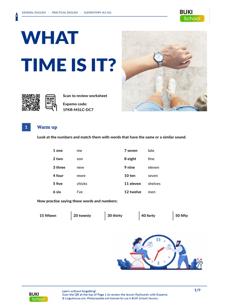 what-time-is-it-british-english-teacher-A1-A2 | PDF | English Language ...