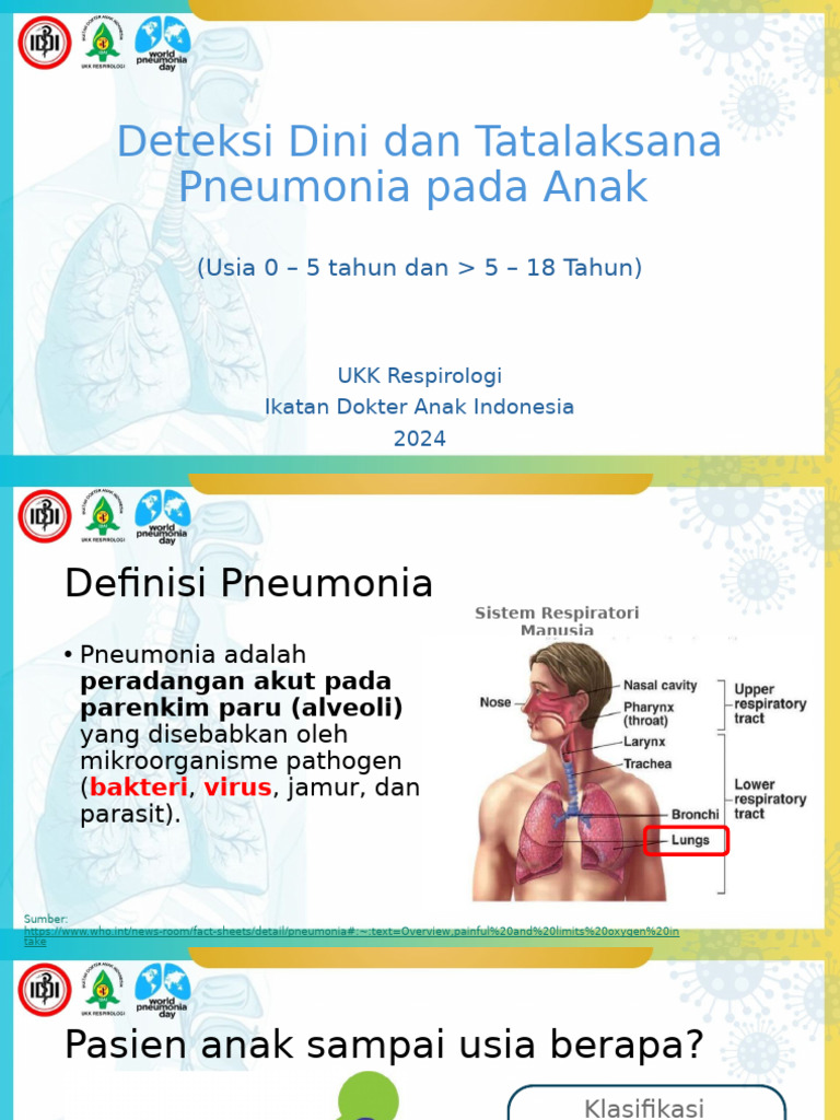 Tatalaksana Pneumonia Anak 0-18 Tahun | PDF