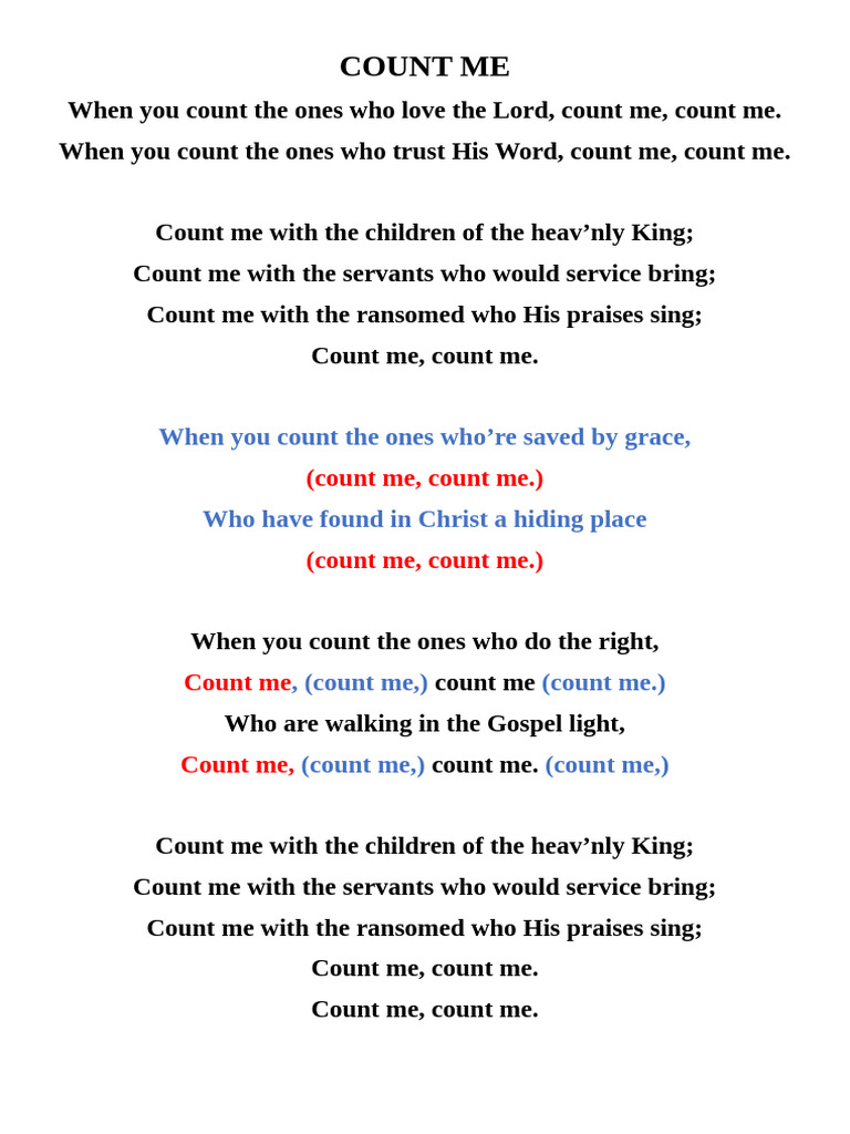 COUNT ME | PDF