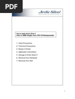 Download  Arctic Silver 5 Instructions for Large Single Core Intel CPU with Heatspreader by LeBack SN8541485 doc pdf