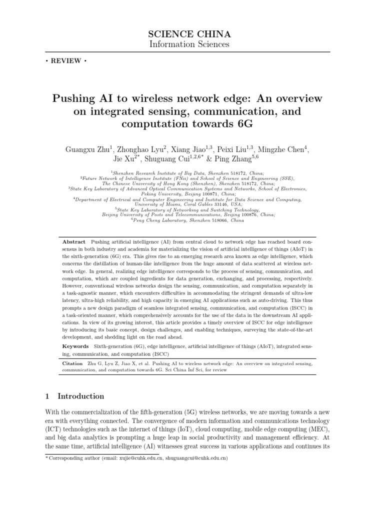 Pushing AI To Wireless Network Edge | PDF | Mimo | Computer Network