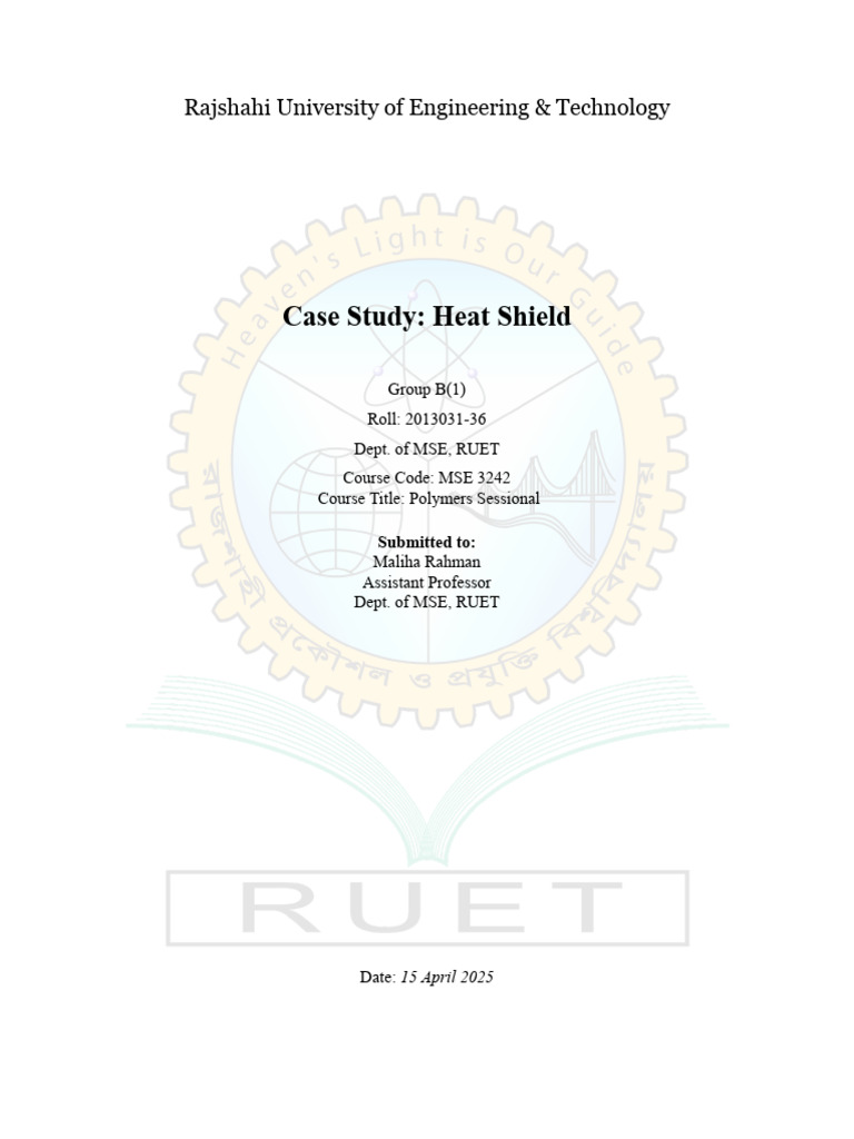 Mars Rover Heat Shield Composite Design | PDF | Heat Transfer ...