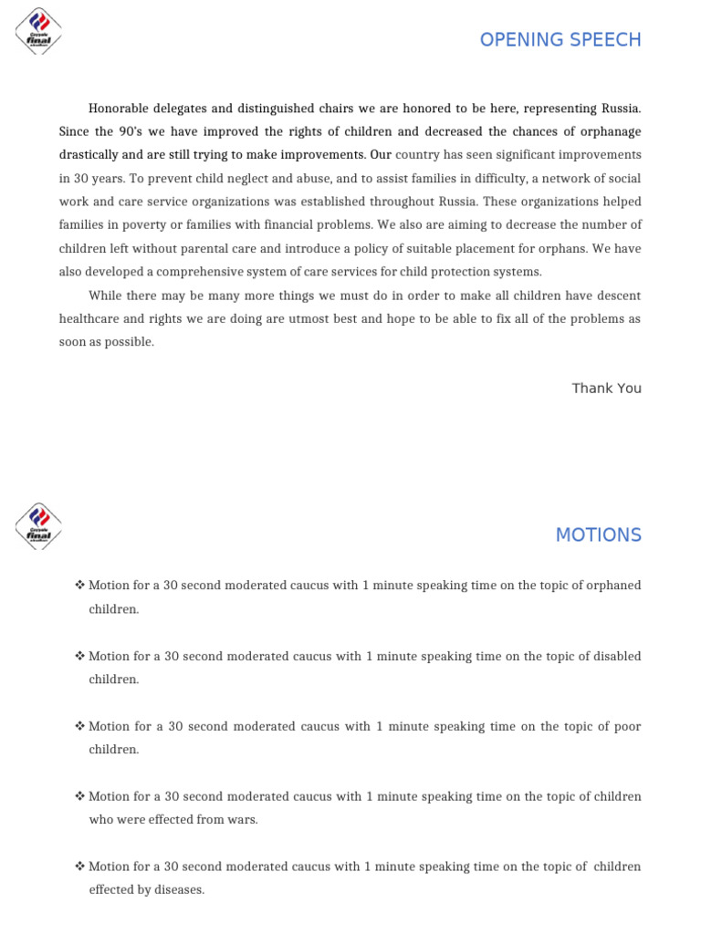 oPENİNG SPEECH 7th Class | PDF