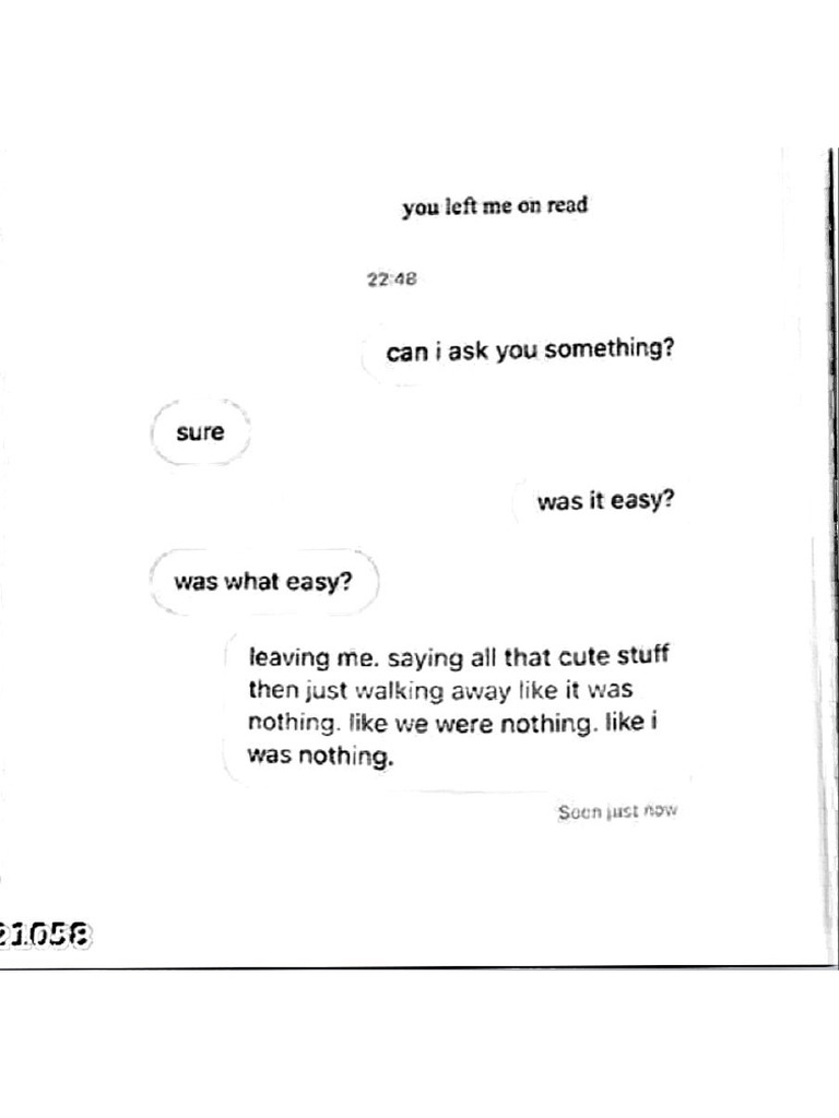 you left me on read | PDF