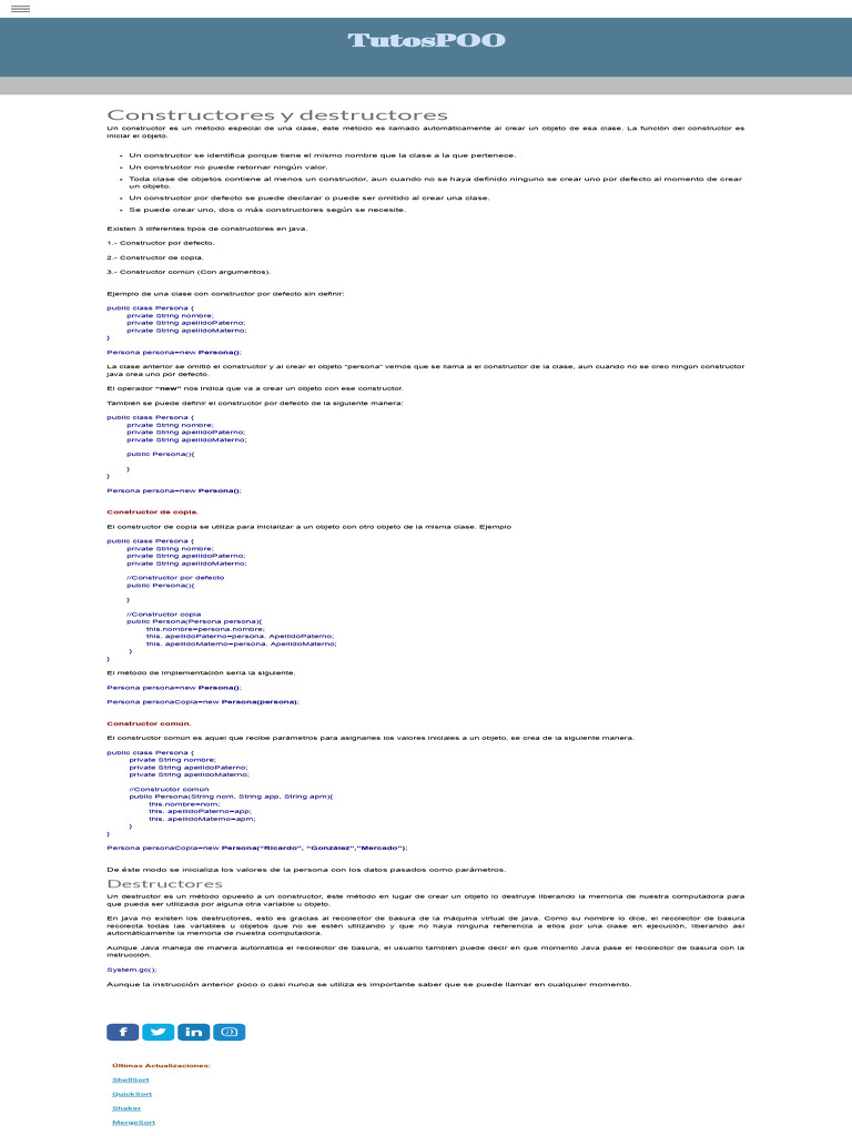 Recurso_03 | PDF | Constructor (Programación Orientada a Objetos ...