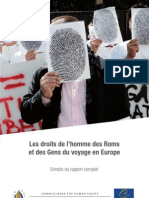 Rapport Roms Conseil de l'Europe Droits de l'Homme