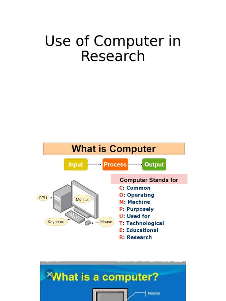 Use of Computer in Research | PDF