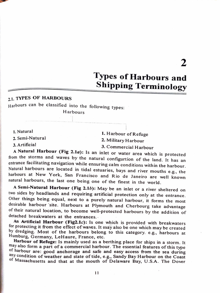 Harbor | PDF | Ships | Tonnage