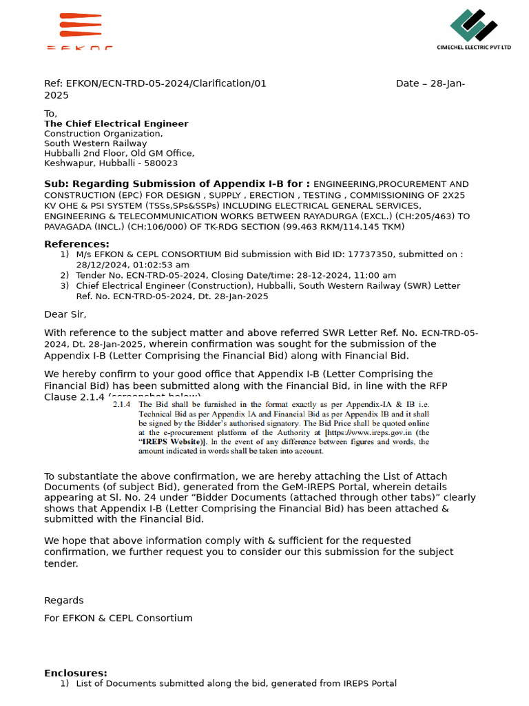 Reply Clarifiation SWR-133 | PDF