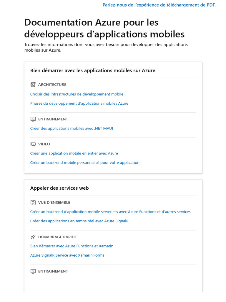 Développement d'applications mobiles sur Azure | PDF | Cloud computing ...