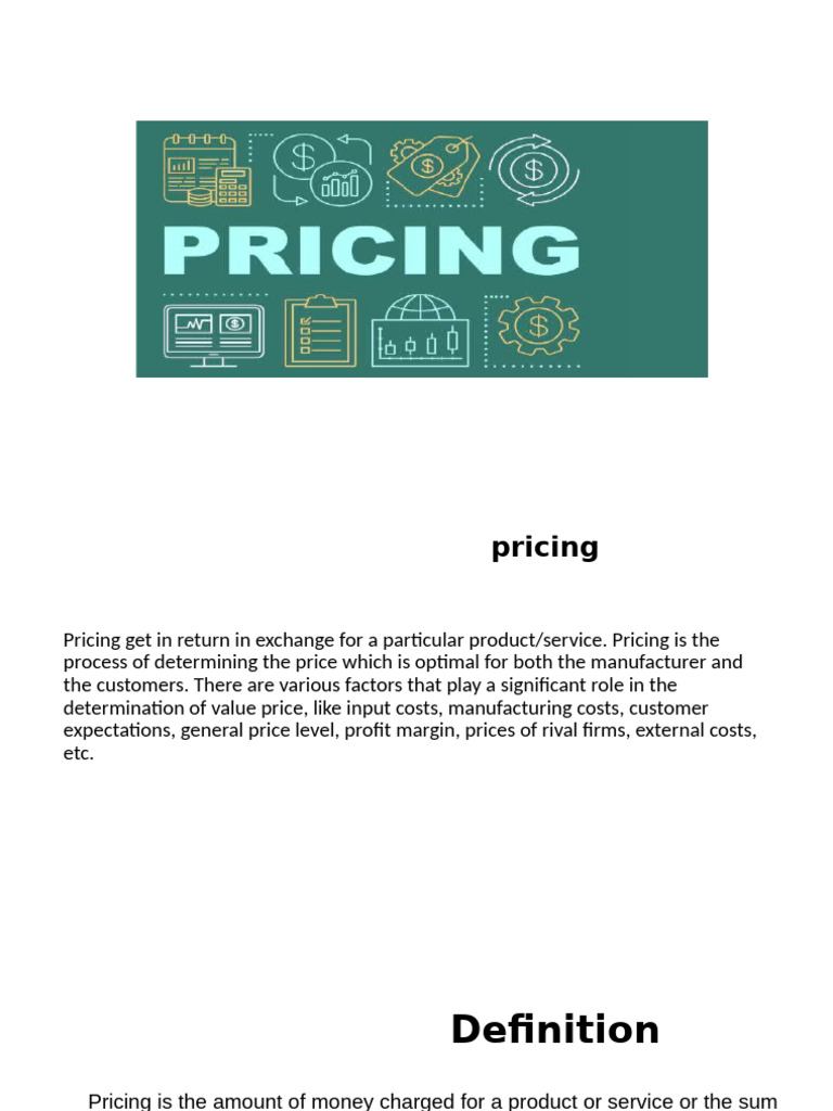 Understanding Pricing Strategies and Factors | PDF | Pricing | Profit ...