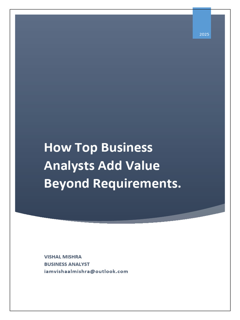 Curated visual reference: Picture Idea: Enhancing Business Analyst Value Pdf Strategic Management