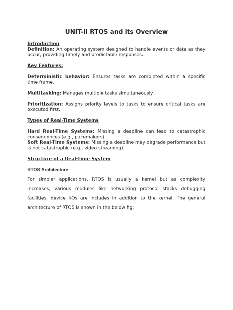 Overview of Real-Time Operating Systems | PDF | Kernel (Operating ...