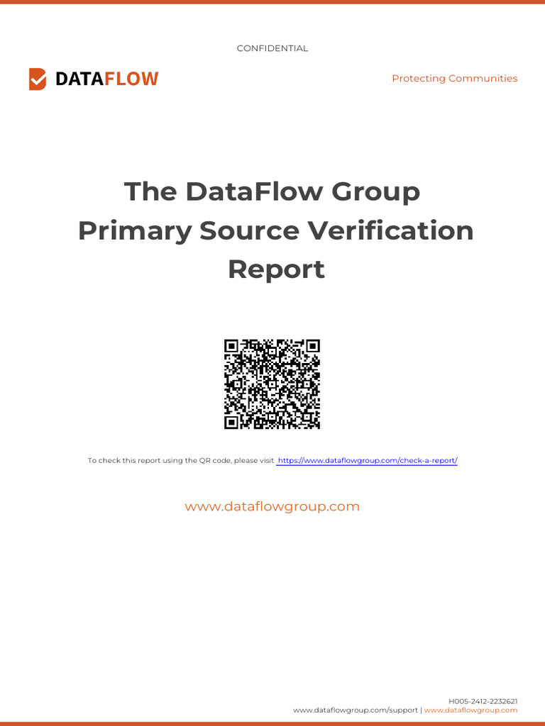 The Dataflow Group Primary Source Verification: Confidential | PDF ...