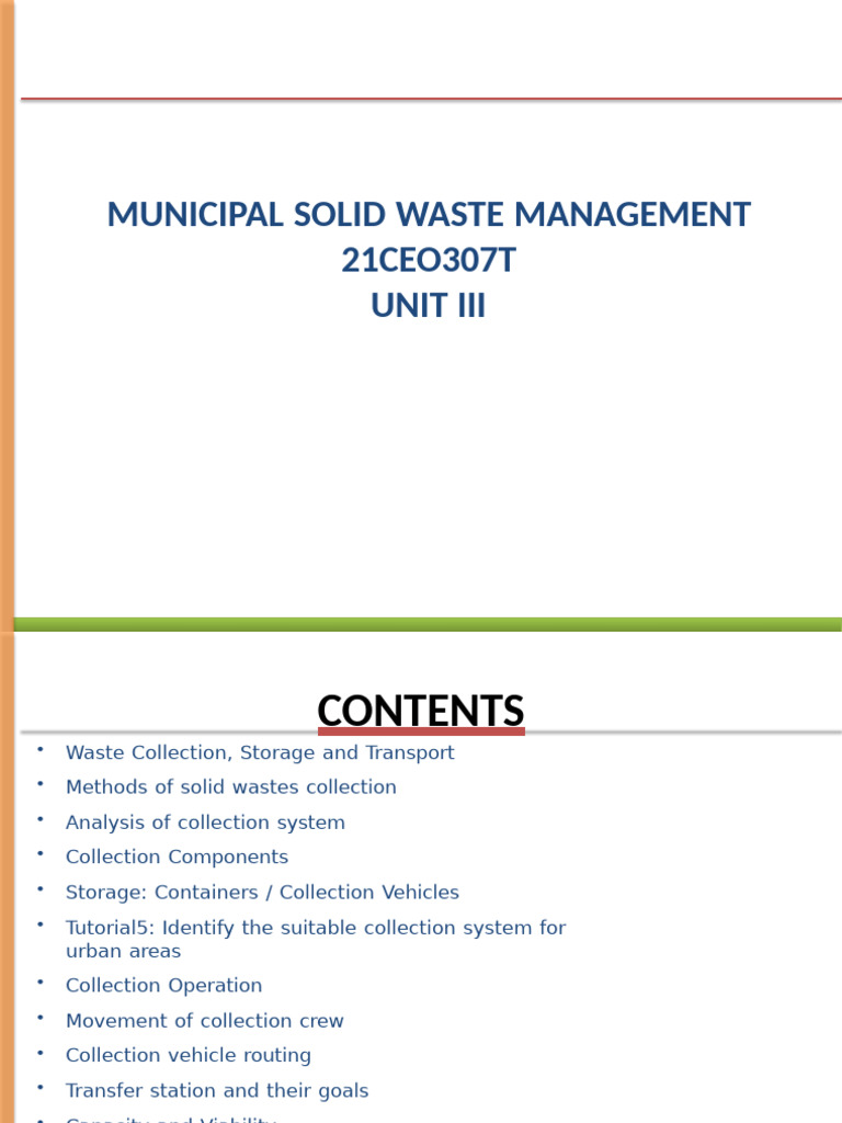 Municipal Solid Waste Collection Guide | PDF | Waste Management | Waste