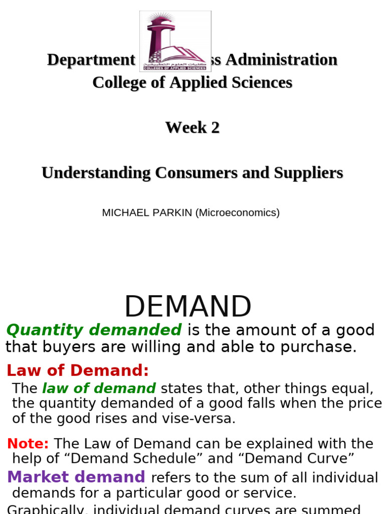 Understanding Demand and Supply Dynamics | PDF | Supply And Demand ...