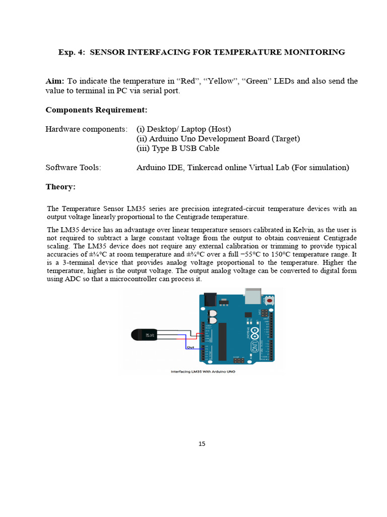 Arduino Temperature Monitoring System | PDF | Arduino | Temperature