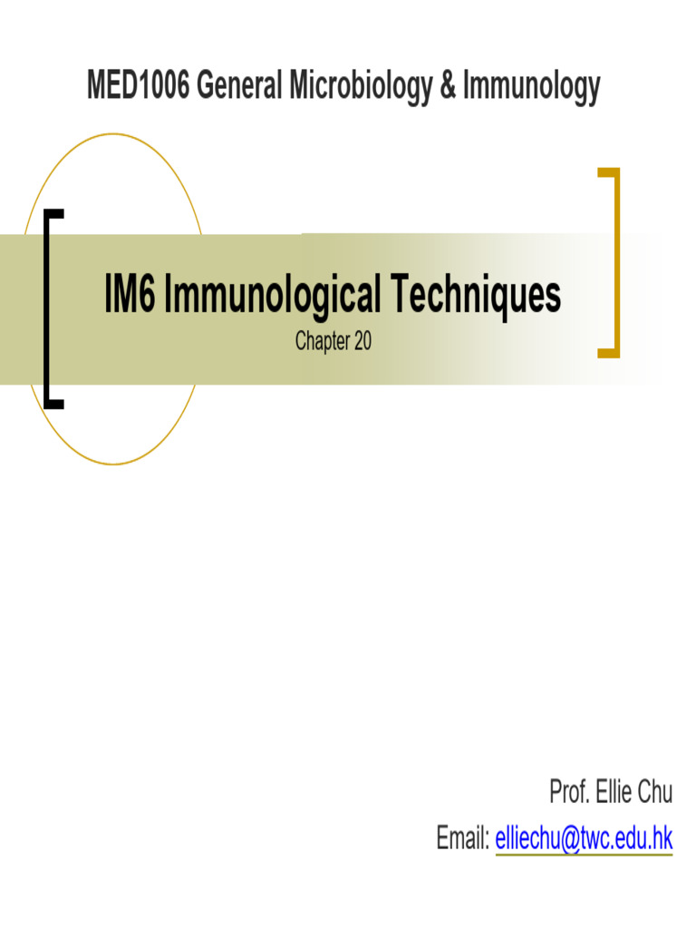 SIM6 - Immunological Techniques - 25 | PDF | Elisa | Microscopy
