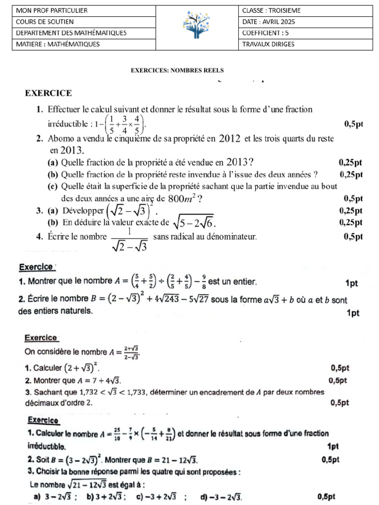 MATH 3ème | PDF