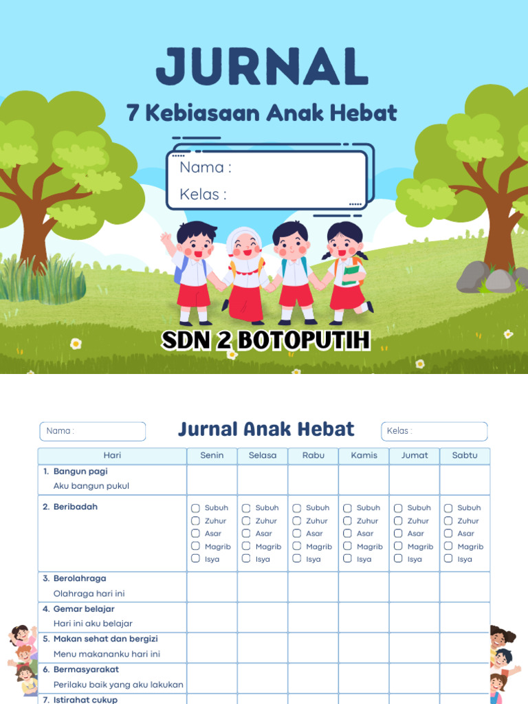 Jurnal 7 Kebiasaan Anak Hebat SD | PDF