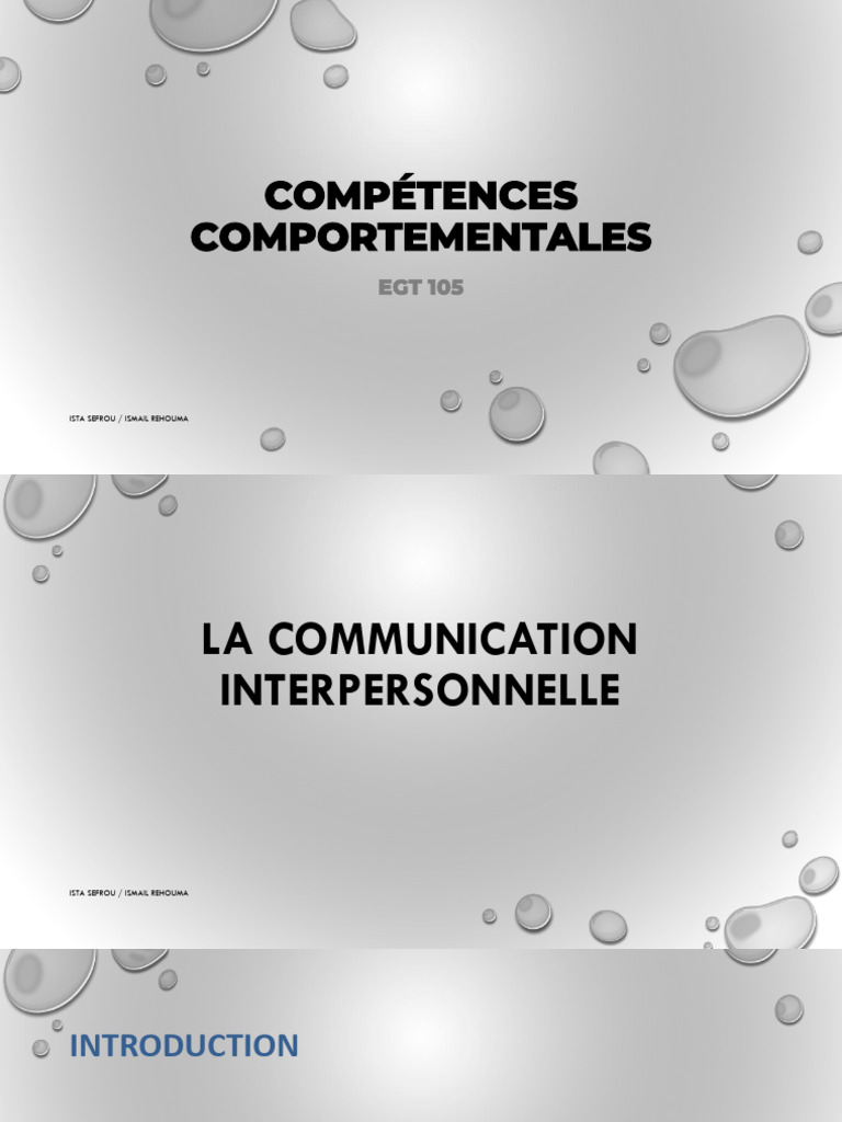Définition de la communication interpersonnelle | PDF | la ...