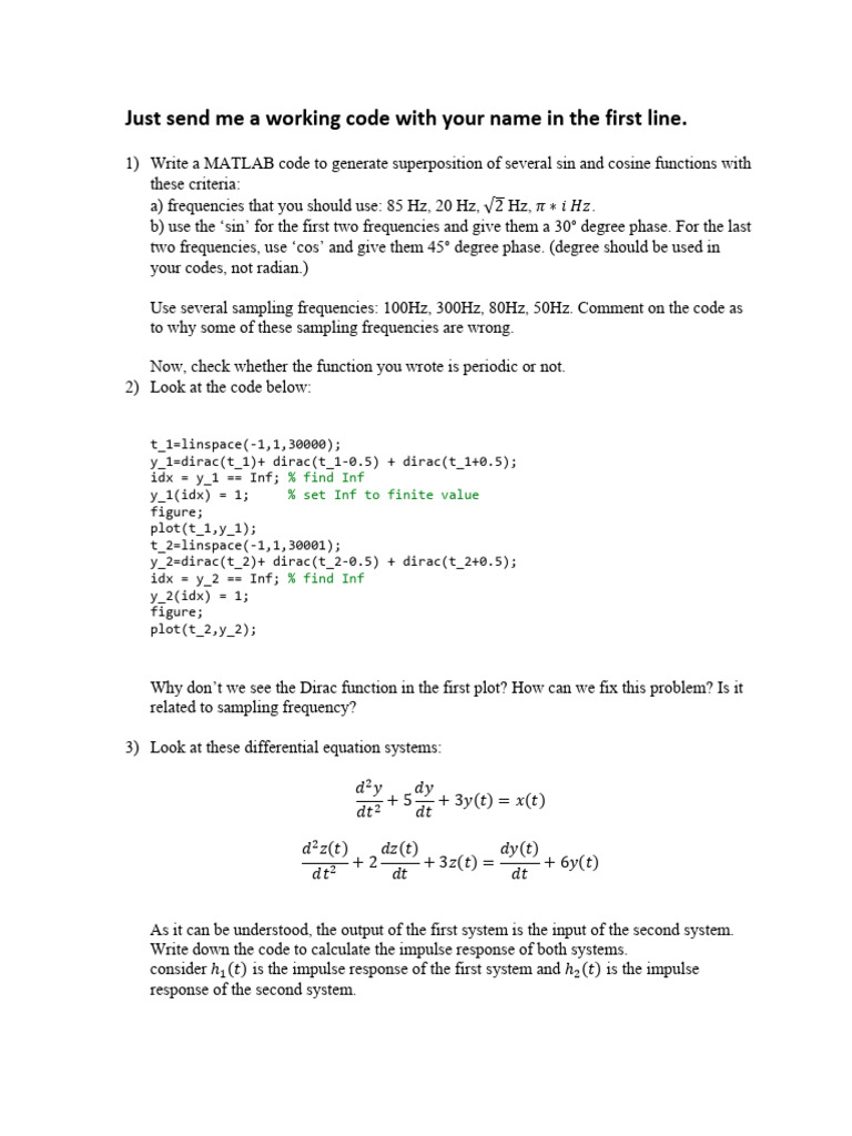 Just Send Me A Working Code With Your Name in The First Line | PDF ...