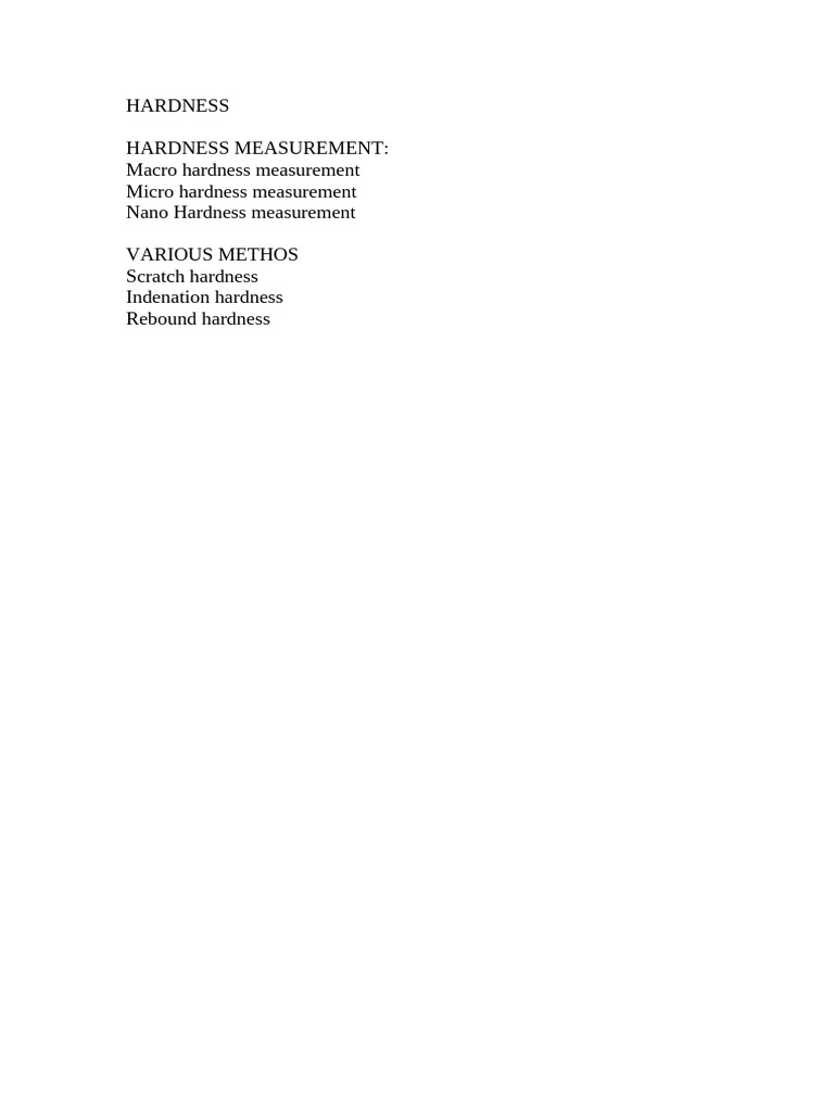 HARDNESS | PDF