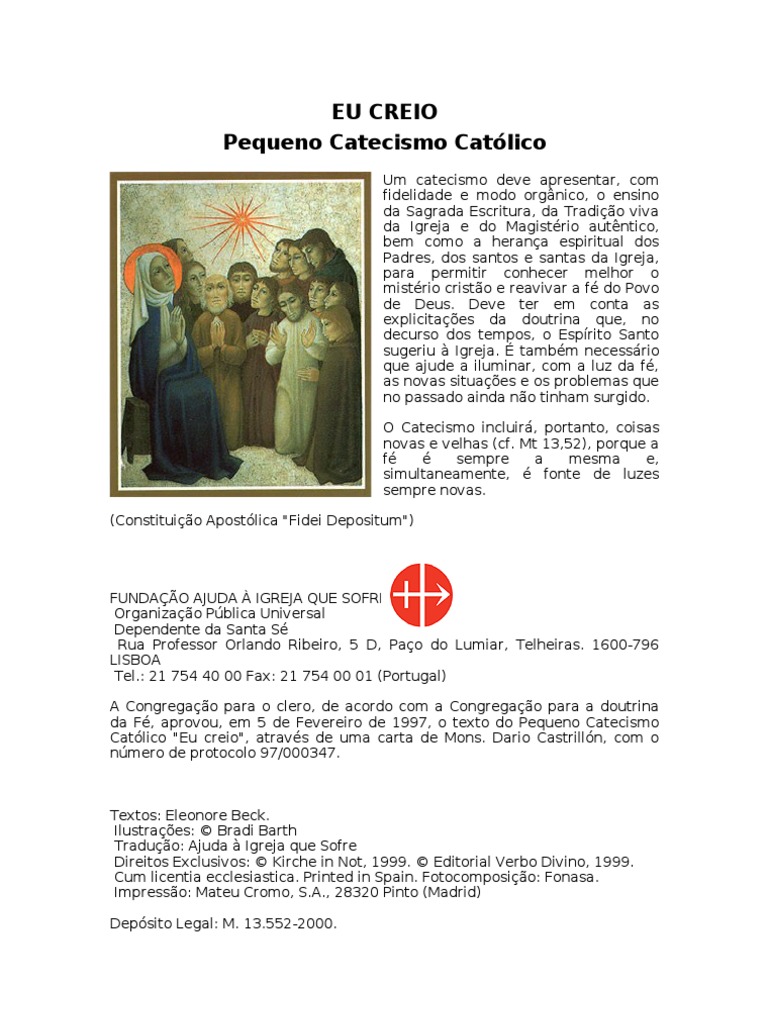 EU CREIO - Pequeno Catecismo Católico, PDF, Novo Testamento