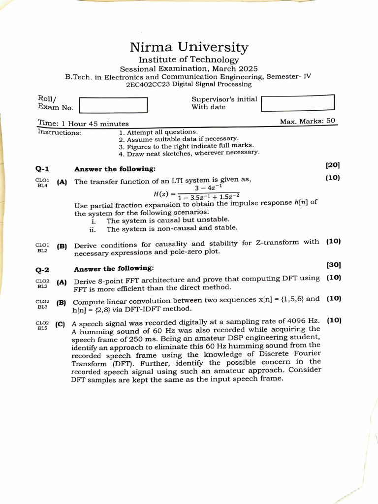 DSP Sessional Solution 2025 | PDF | Digital Signal Processing ...