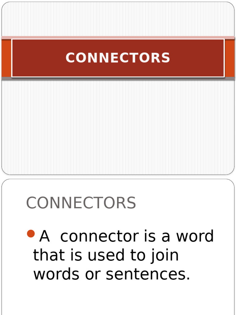 English Connectors Explained | PDF