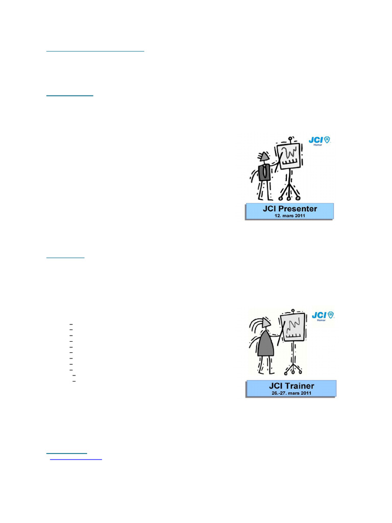 JCI Presenter and Trainer Courses | PDF | Learning
