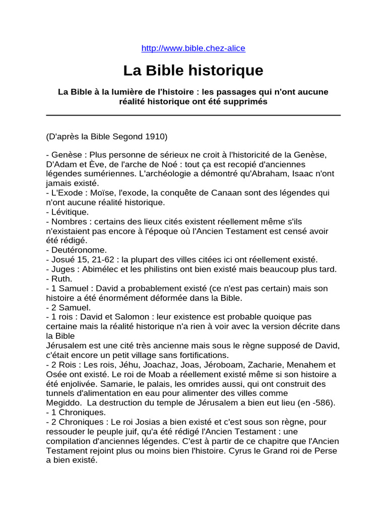 La Bible et son historicité examinées | PDF | Paul l'apôtre | Livres ...