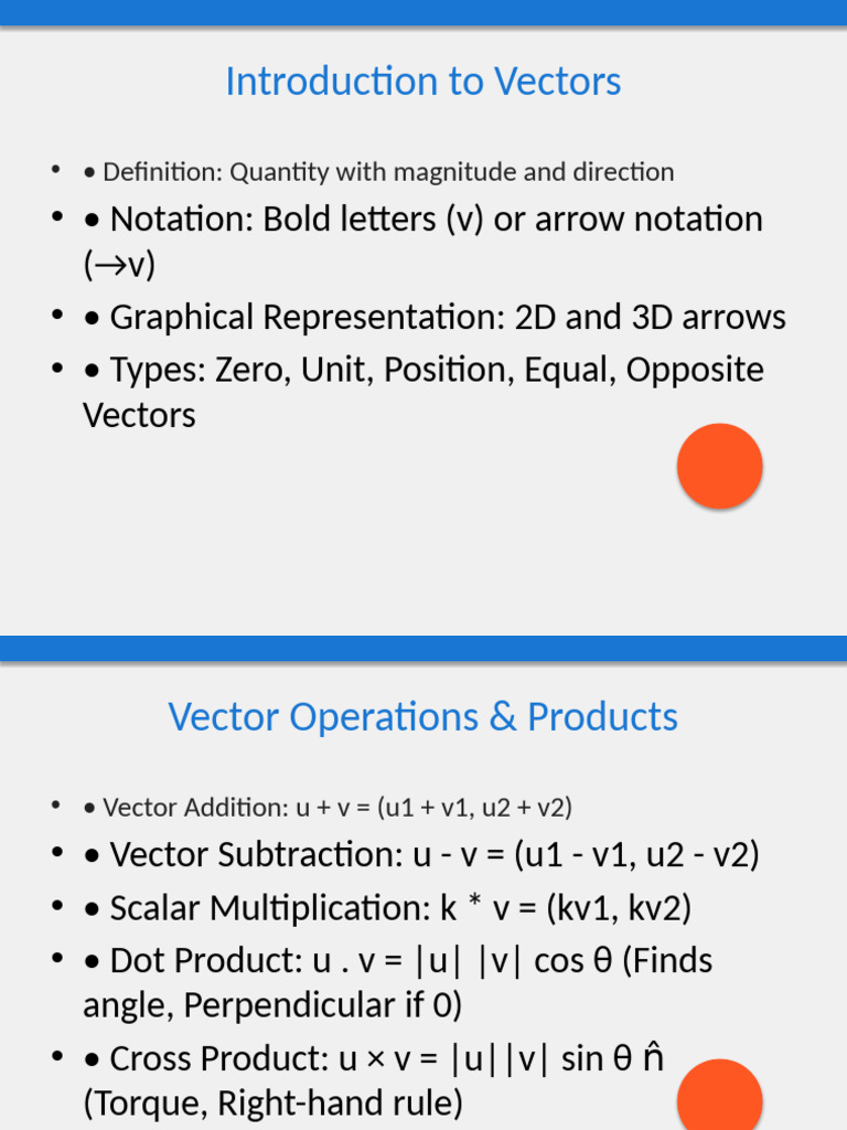 Understanding Vectors and Operations | PDF