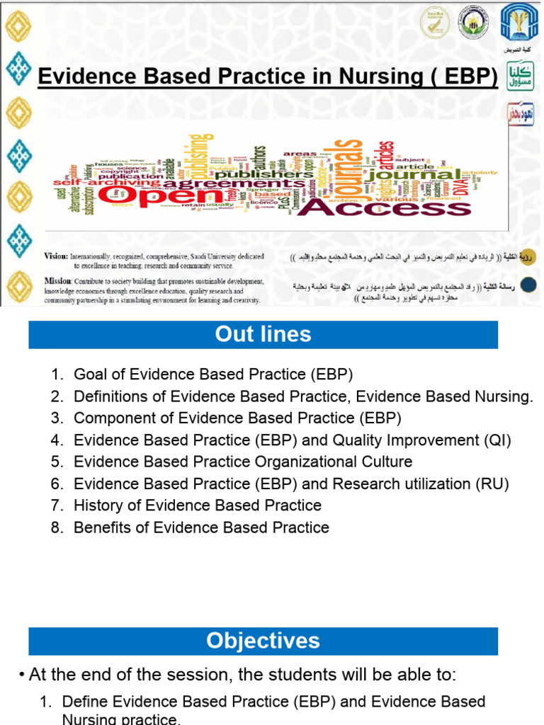 1st Lecture Evidence Based Practice e | PDF | Evidence Based Medicine ...