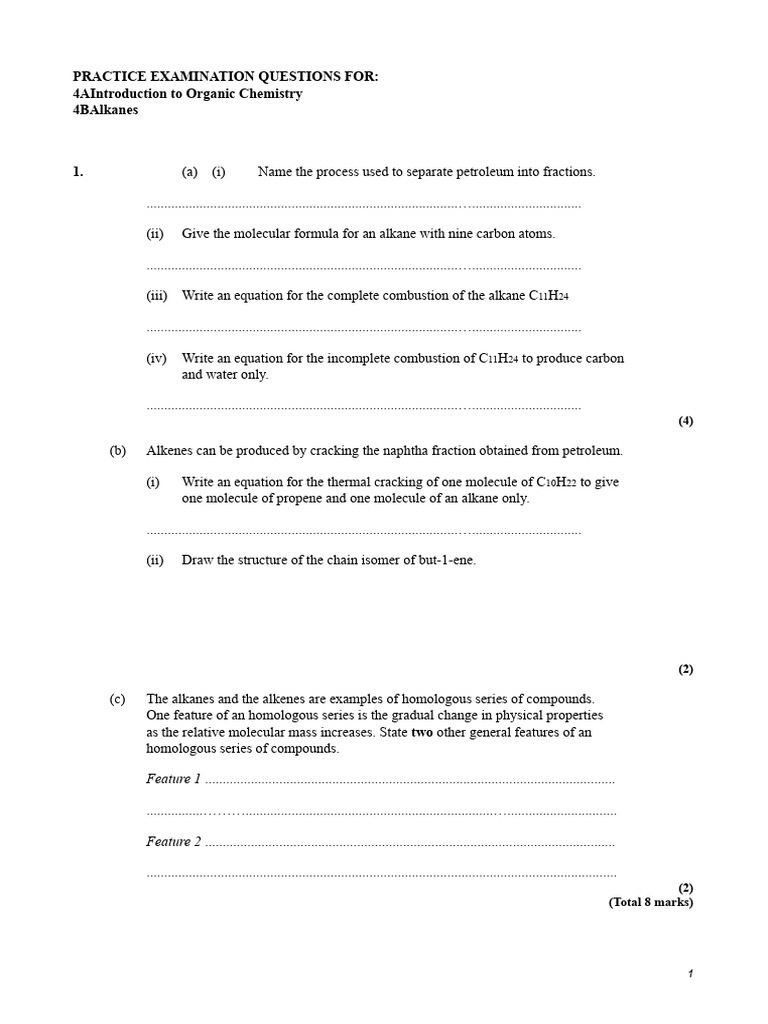 Ppq Chem Pdf Cracking Chemistry Alkane