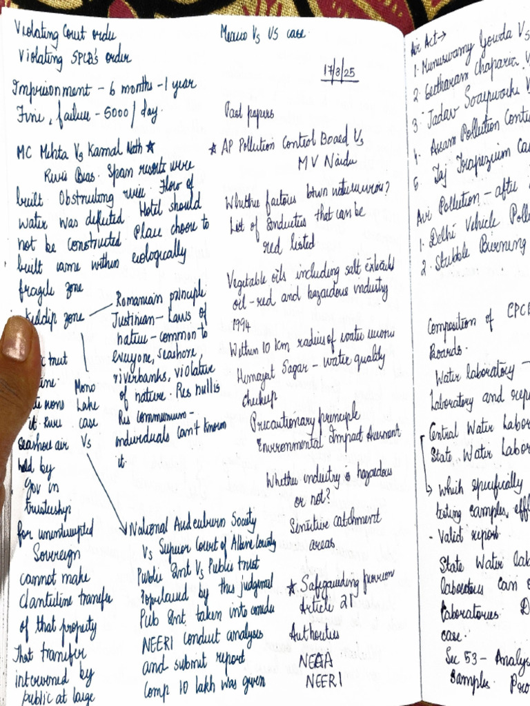 Environmental Law Notes After Mid Sem | PDF