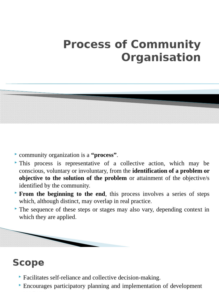 Process of Community Organisation (1) | PDF | Evaluation