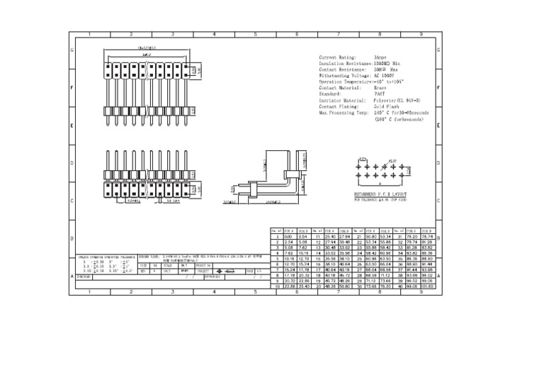 Drawing - Custom - Right Angle Berg Strip-5X2 (2.54mm) | PDF