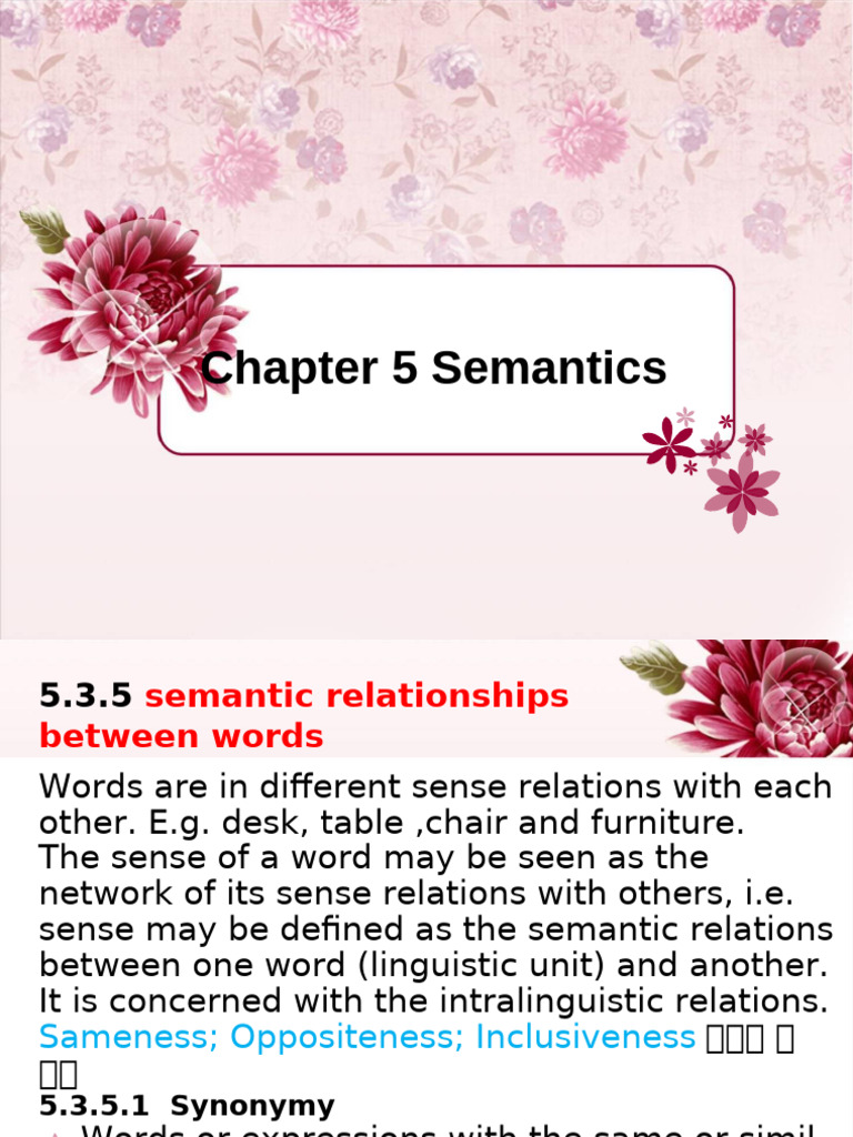 Understanding Semantic Relationships | PDF | Predicate (Grammar ...