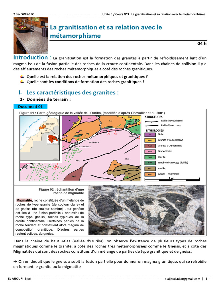 Granitisation et Métamorphisme | PDF | Granit | Roche magmatique